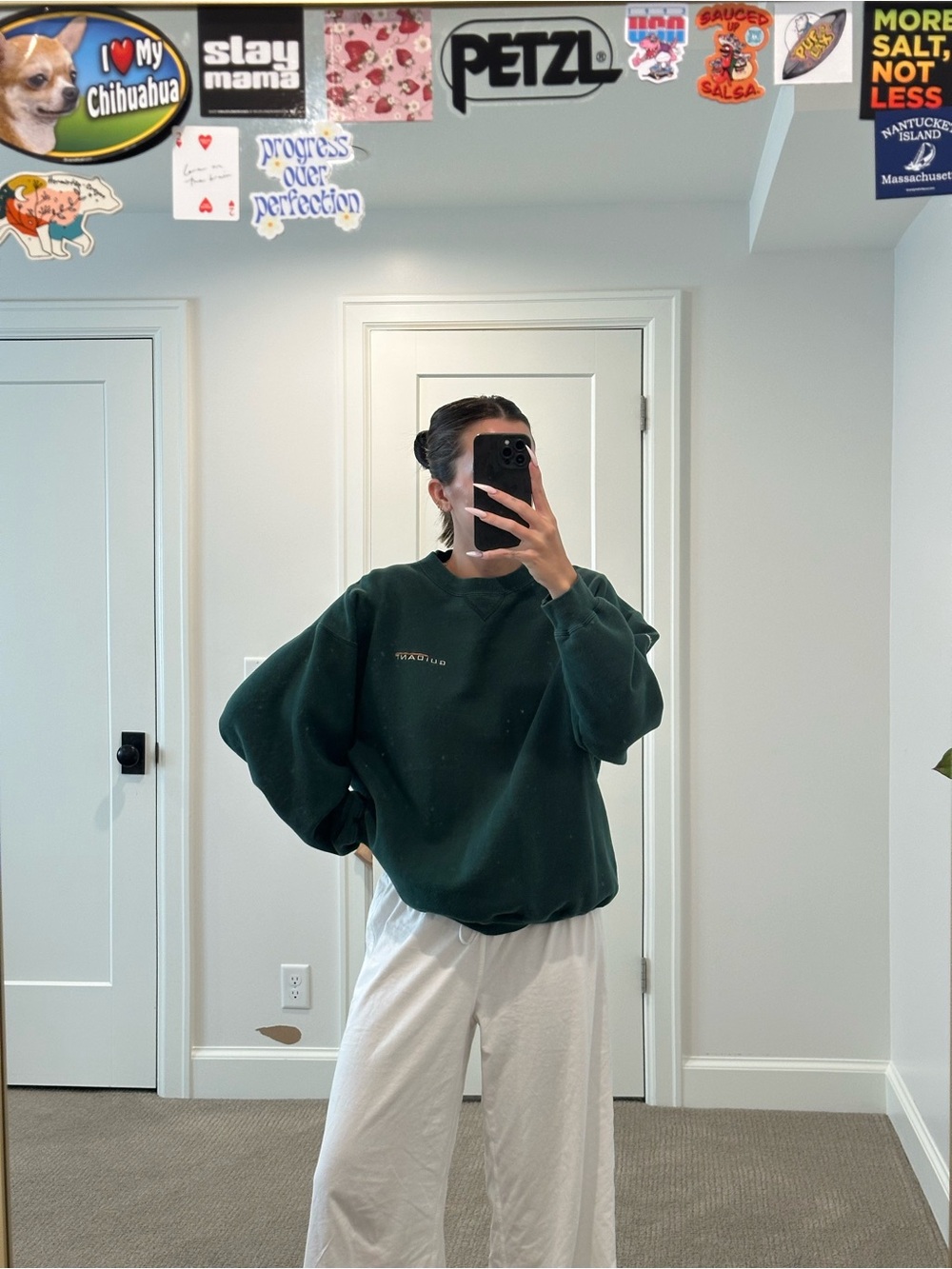 Vintage 90s Guidant Gear For Sports Forest Green Crewneck Sweatshirt XL
